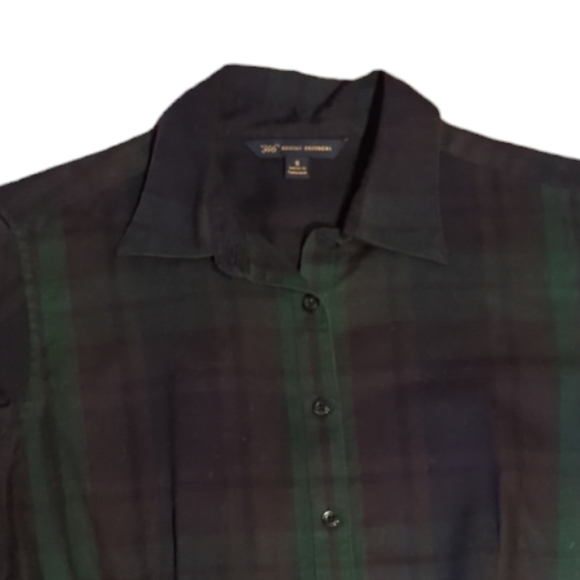 Brooks Brothers Green/Navy Plaid Button Up Long Sleeve Classic Shirt sz 6 small - Picture 2 of 9